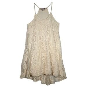 Emmelee Cream Lace Swing Dress Small Boho Festival Trapeze Racerback